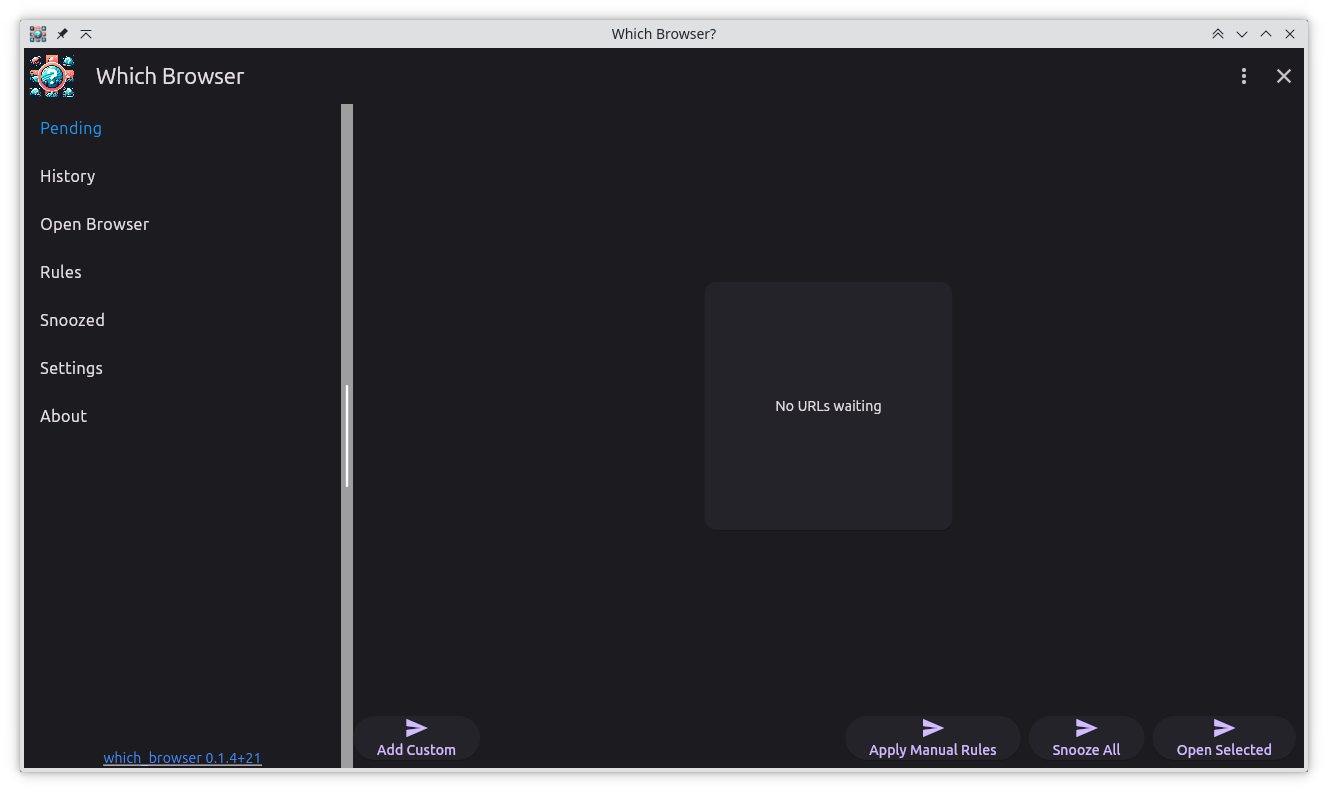 Pending queue in dark mode