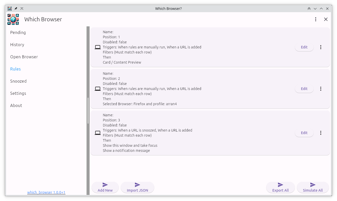 Browser selection prompt