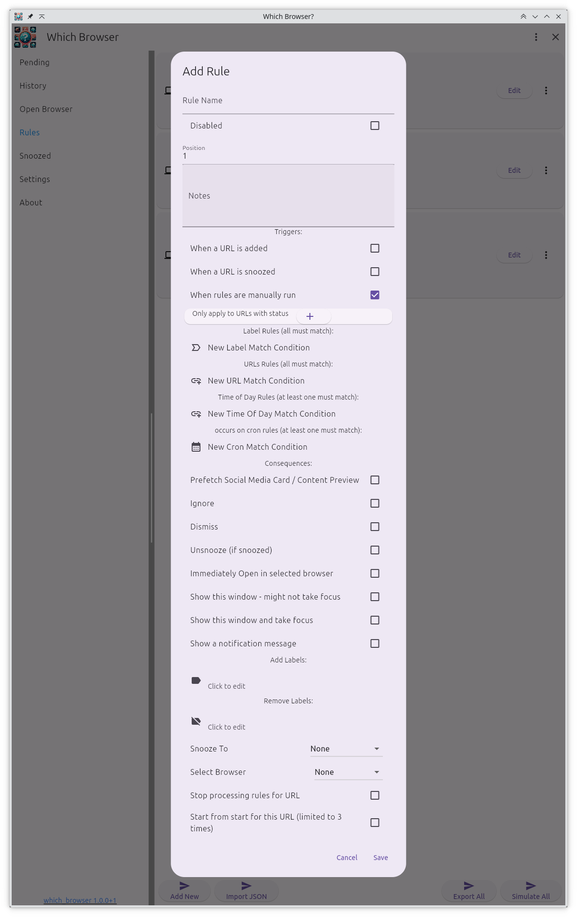 Pending queue screenshot showing intercepted links ready for routing